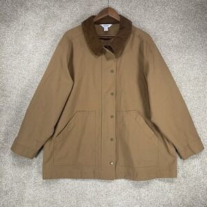 Old Navy Unisex Canvas Jacket XXL Corduroy Collar Barn Chore Coat Vintage Style